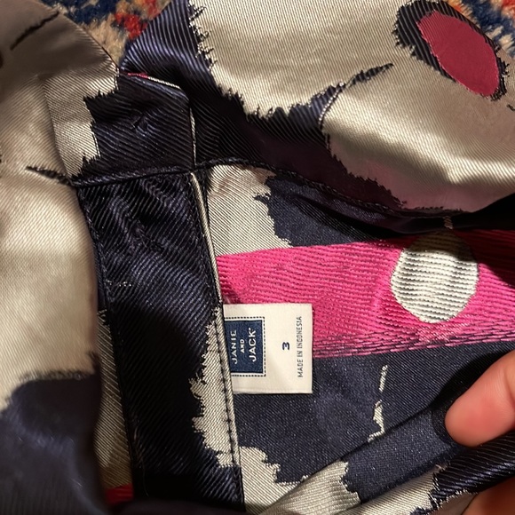 Janie and jack button down shirt, blue with flowers size 3 - Picture 2 of 3